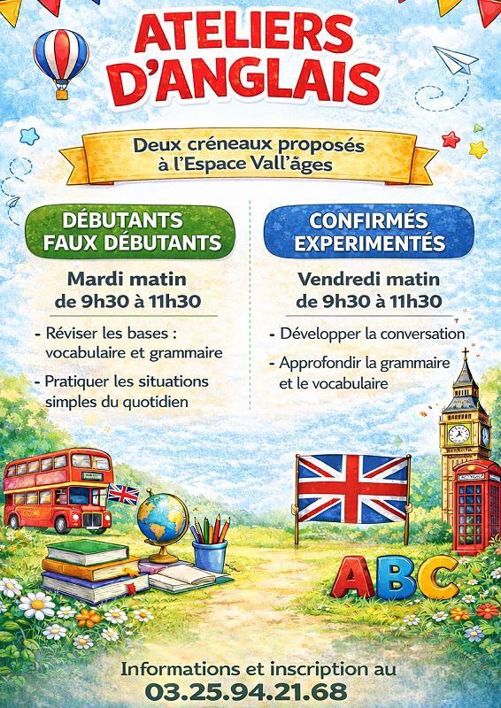 Ateliers d'anglais à l'Espace Vall'âge