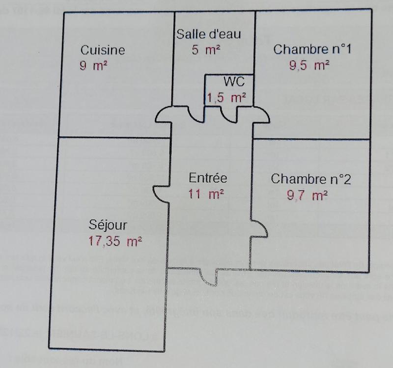 Appartement - 63 m² - 3 pièces
