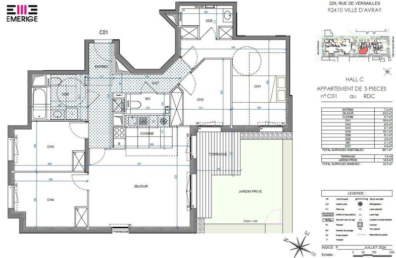 Duplex - 95 m² - 5 pièces