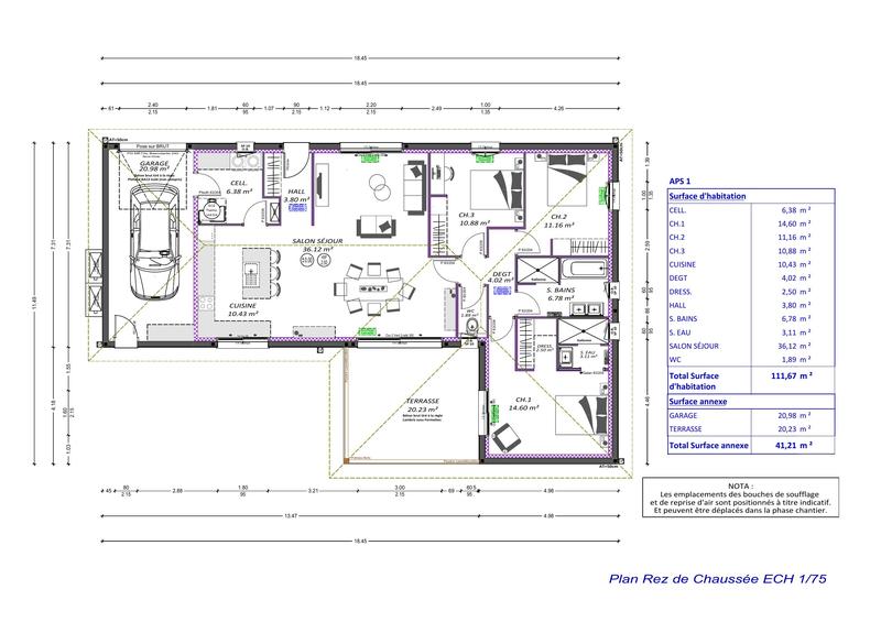 Maison - 111 m² - 4 pièces