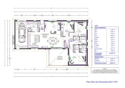 Maison - 111 m² - 4 pièces
