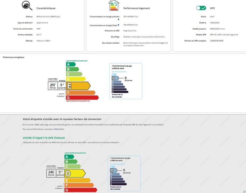 Appartement - 55 m² - 3 pièces