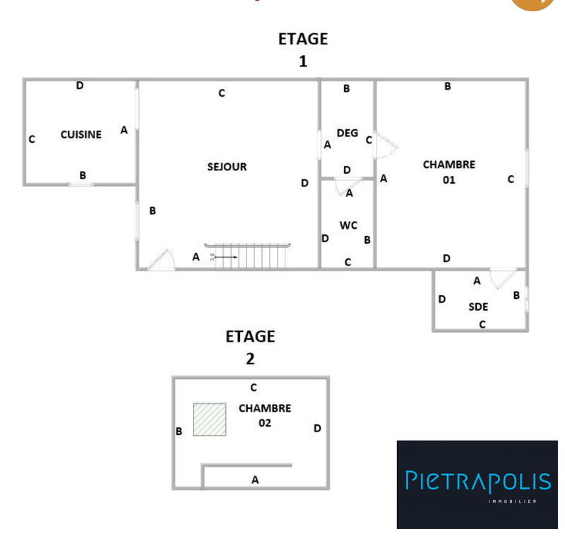 Appartement - 42 m² - 2 pièces