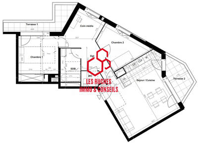 Appartement - 71 m² - 3 pièces