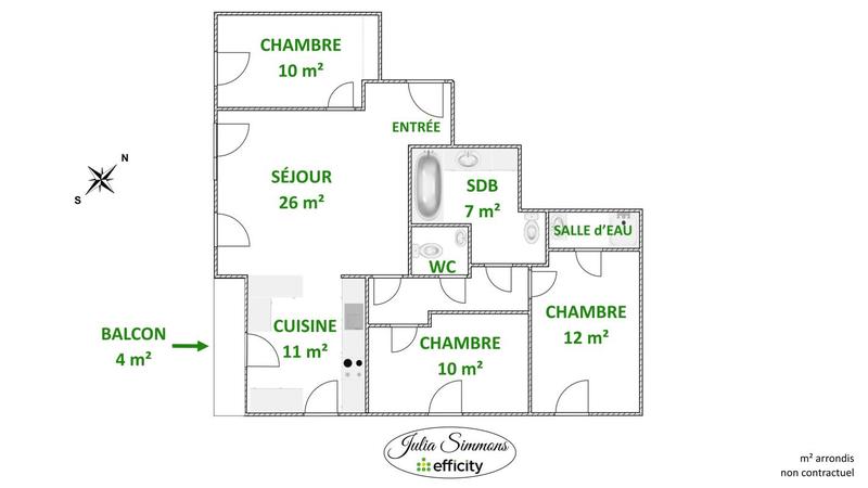 Appartement - 84 m² - 4 pièces