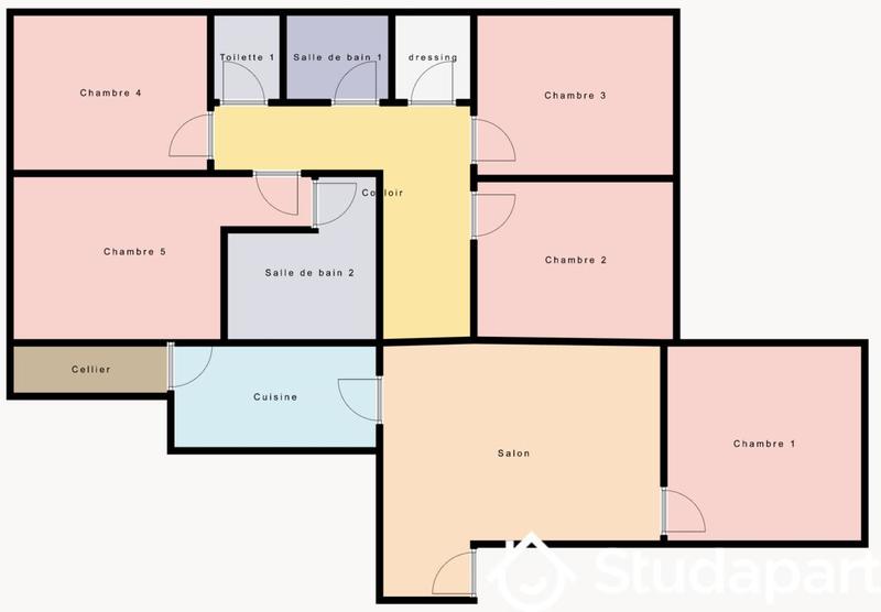 Chambre - 30 m² - 1 pièce