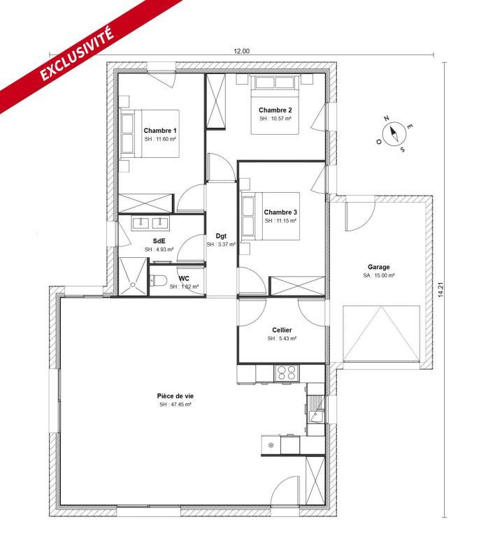 Terrain constructible - 682 m²
