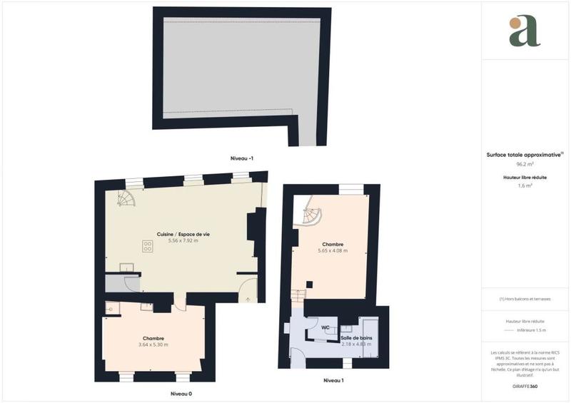 Duplex - 89 m² - 3 pièces