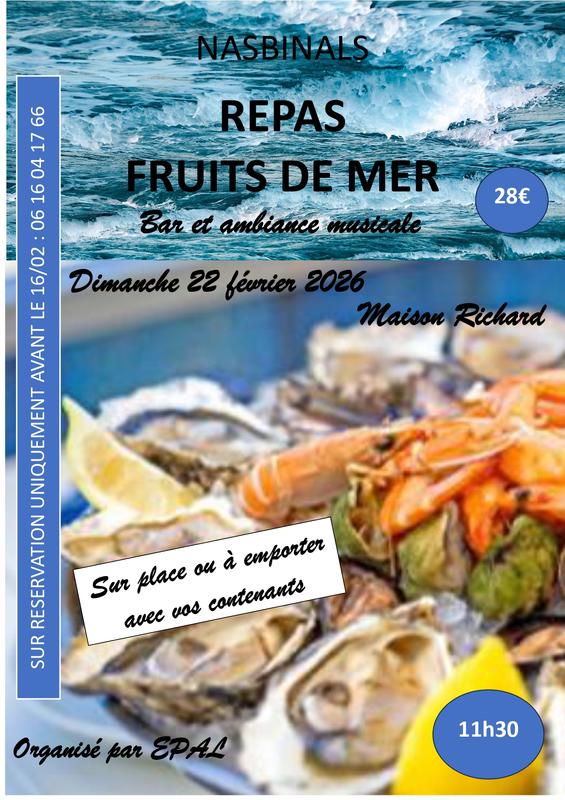 Repas Fruits de Mer