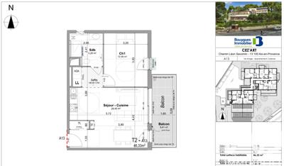 Appartement - 45 m² - 2 pièces