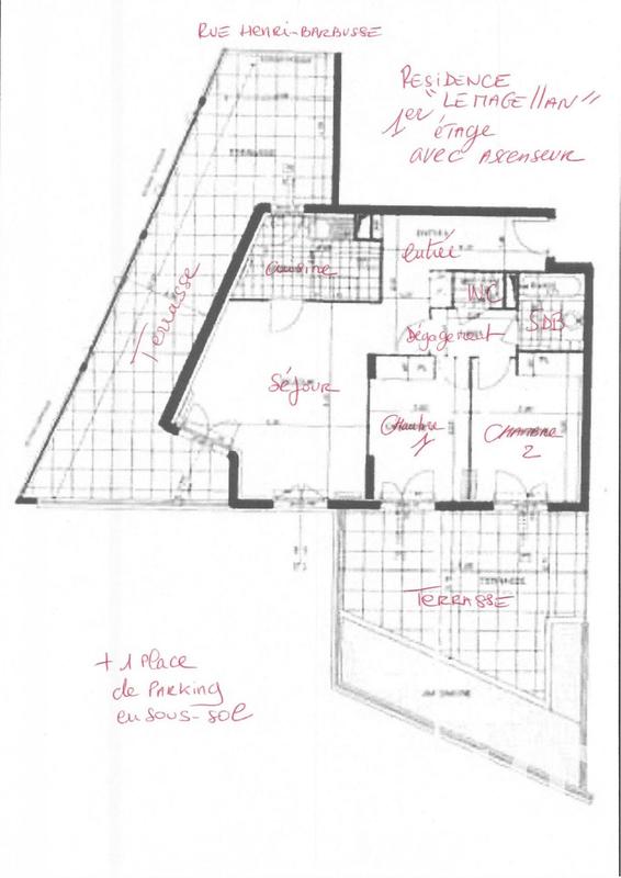 Appartement - 64 m² - 3 pièces