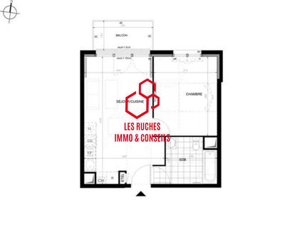 Appartement - 40 m² - 2 pièces