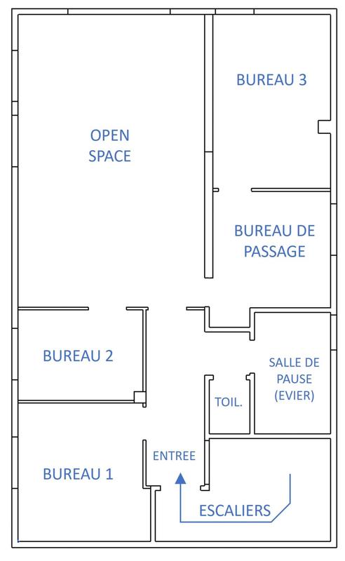 Bureau - 99 m² - 6 pièces