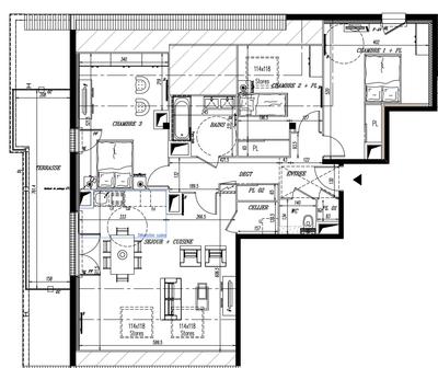 Appartement - 89 m² - 4 pièces