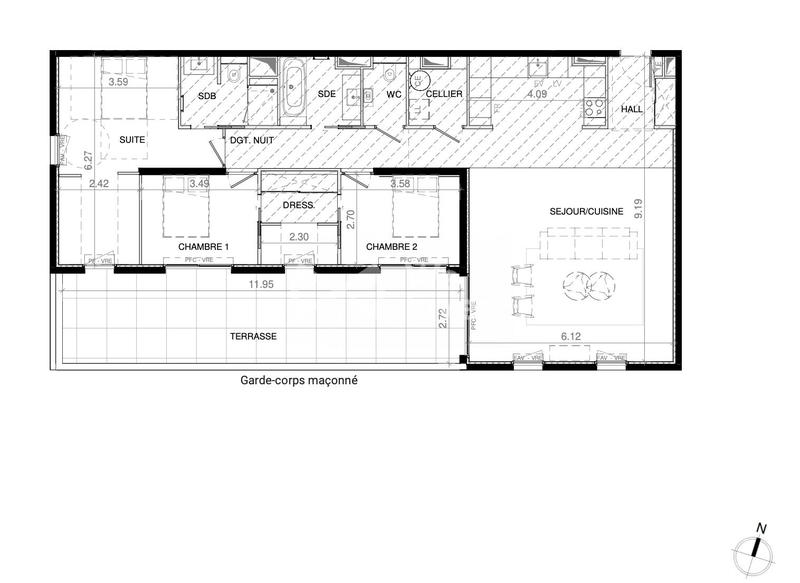 Appartement - 126 m² - 4 pièces
