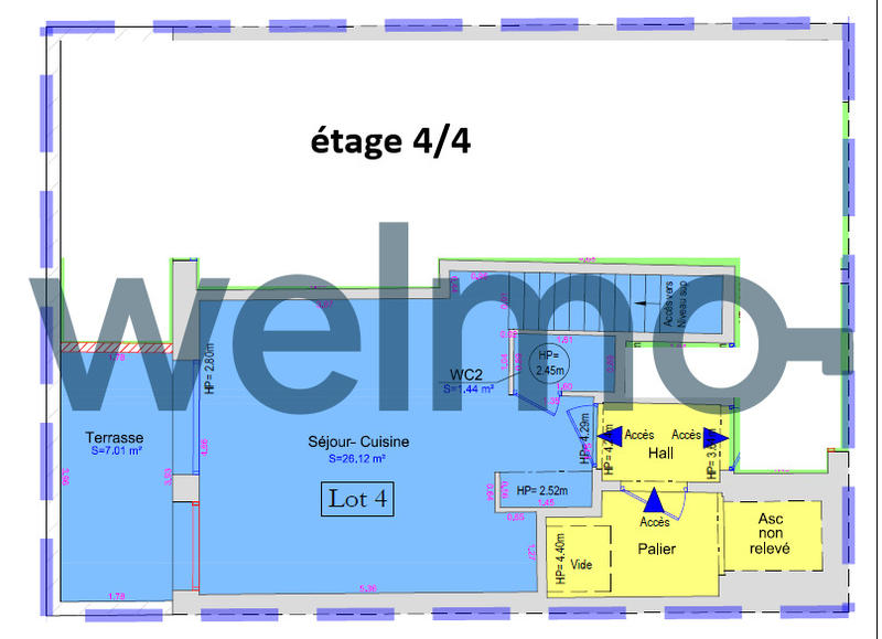 Appartement - 75 m² - 3 pièces