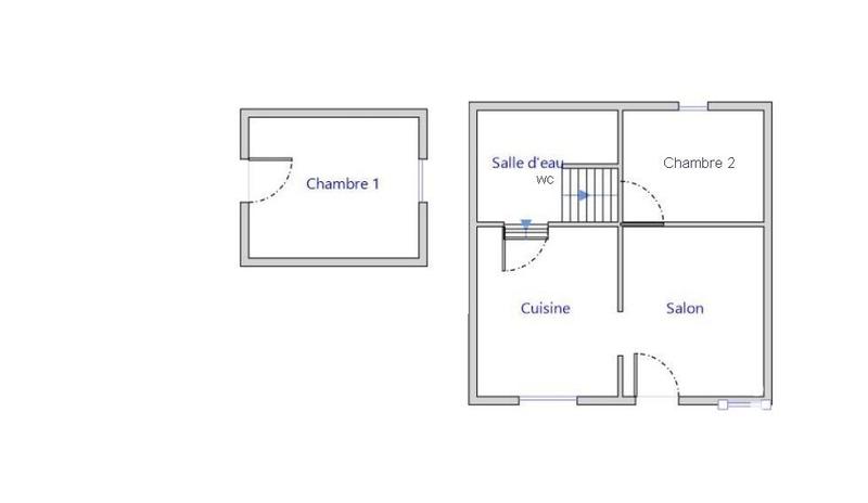 Maison - 45 m² - 3 pièces
