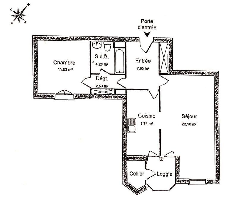 Appartement - 58 m² - 2 pièces