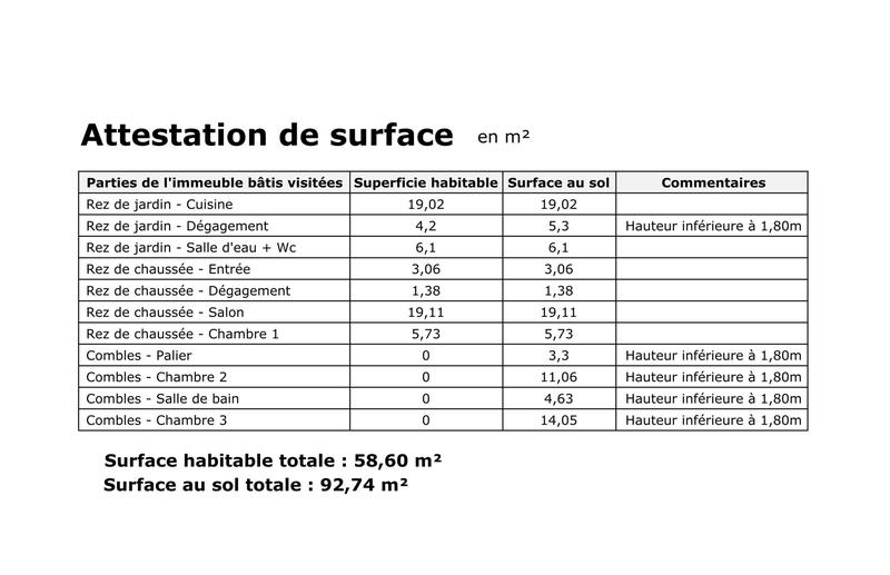 Maison - 59 m² - 3 pièces
