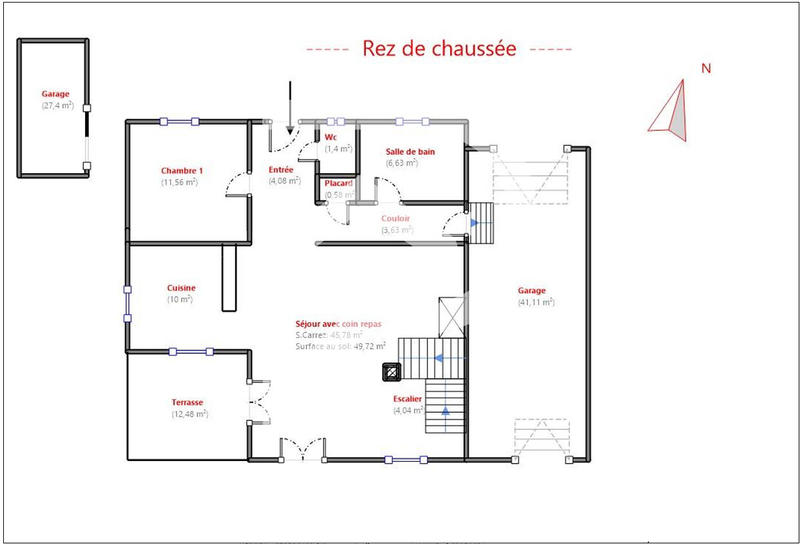 Maison - 123 m² - 6 pièces