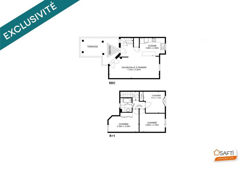 Maison - 75 m² - 4 pièces