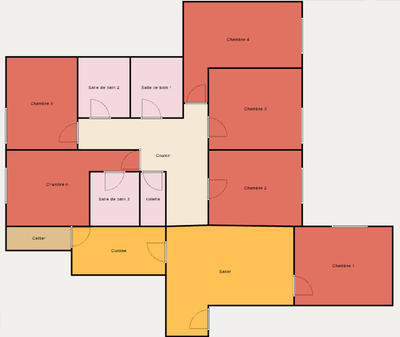 Chambre - 21 m² - 6 pièces