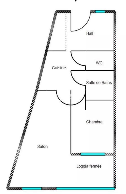 Appartement - 34 m² - 2 pièces