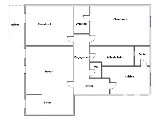 Appartement - 74 m² - 4 pièces