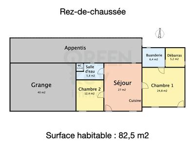 Maison - 83 m² - 3 pièces