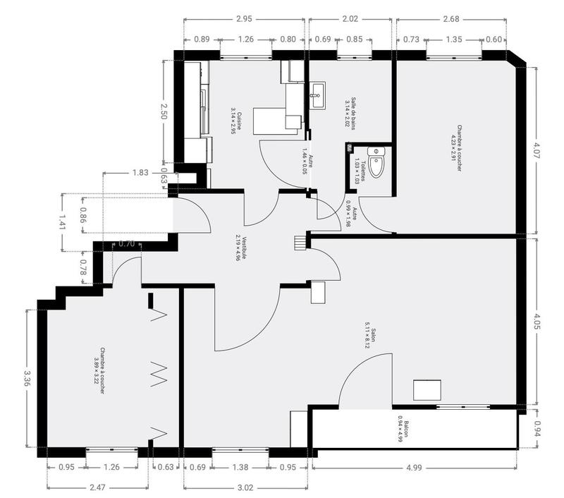 Appartement - 84 m² - 4 pièces