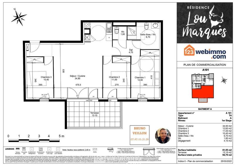 Appartement - 81 m² - 4 pièces