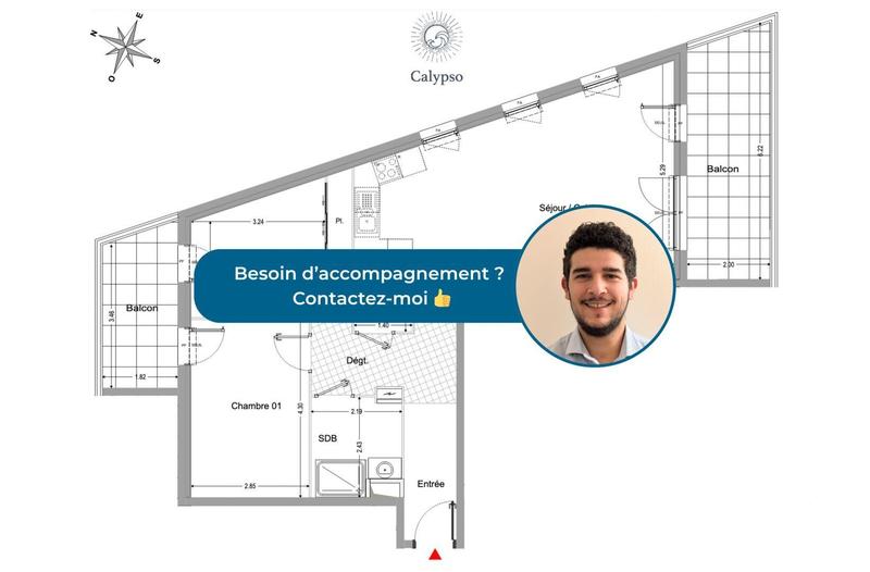 Appartement - 72 m² - 3 pièces