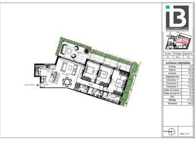 Appartement - 111 m² - 4 pièces