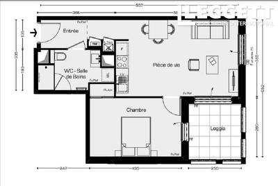 Appartement - 44 m² - 2 pièces