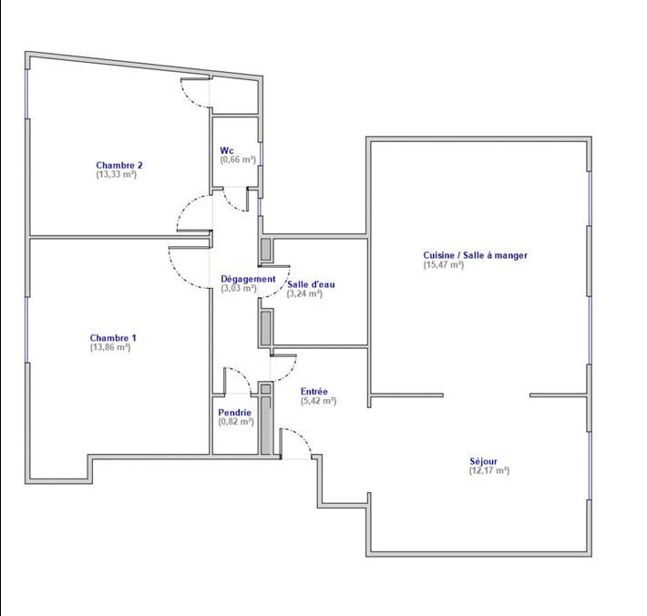 Appartement - 68 m² - 3 pièces