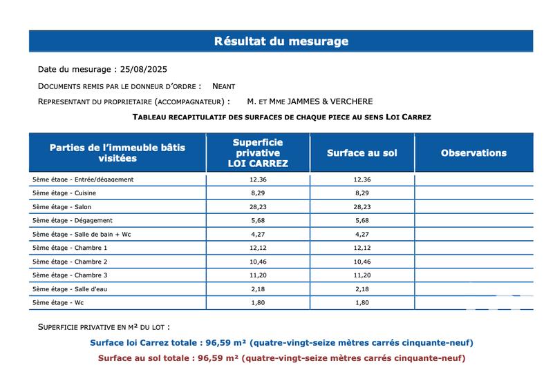 Appartement - 96 m² - 4 pièces
