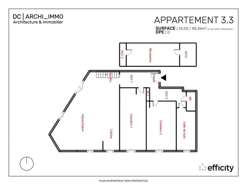 Appartement - 85 m² - 4 pièces