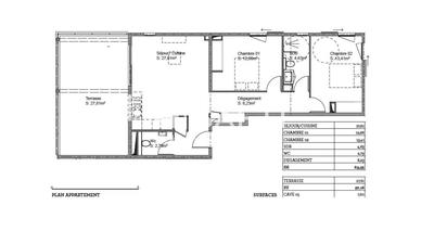 Appartement - 69 m² - 3 pièces
