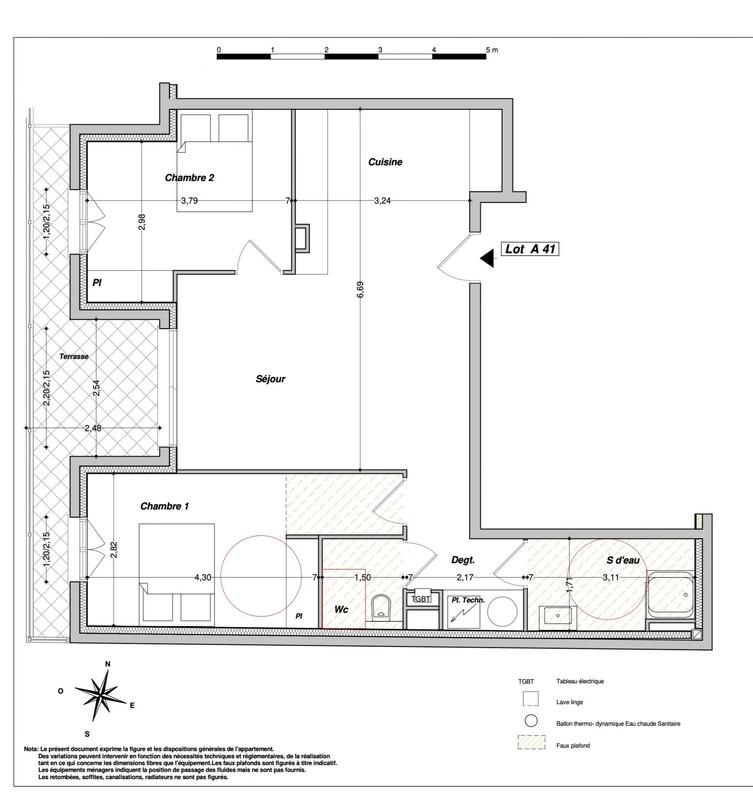 Appartement - 70 m² - 3 pièces