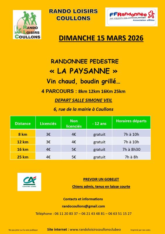 Rondonnée pédestre "La Paysanne"