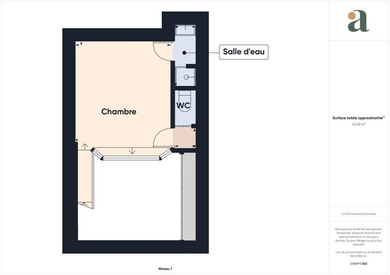 Appartement ancien - 58 m² - 2 pièces