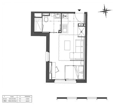 Appartement - 25 m² - 1 pièce