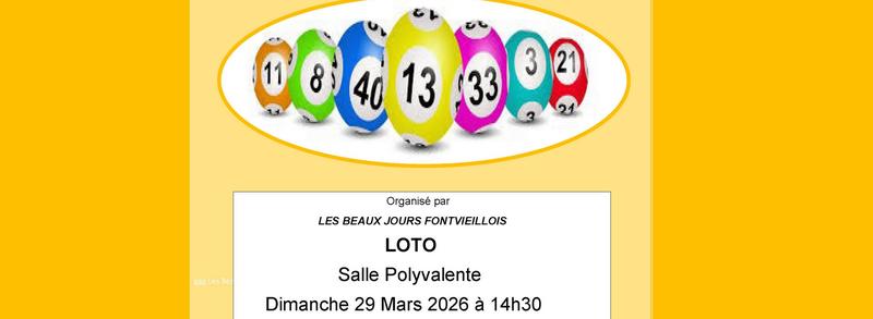 Loto de l'Association les Beaux Jours Fontvieillois