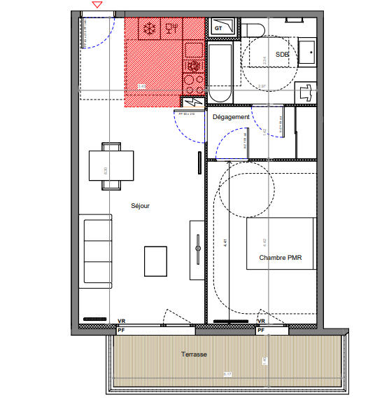 Appartement - 51 m² - 2 pièces