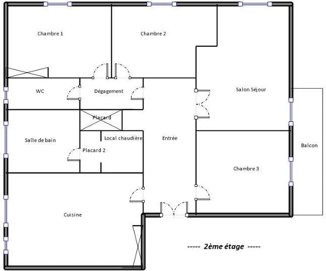 Appartement - 102 m² - 5 pièces