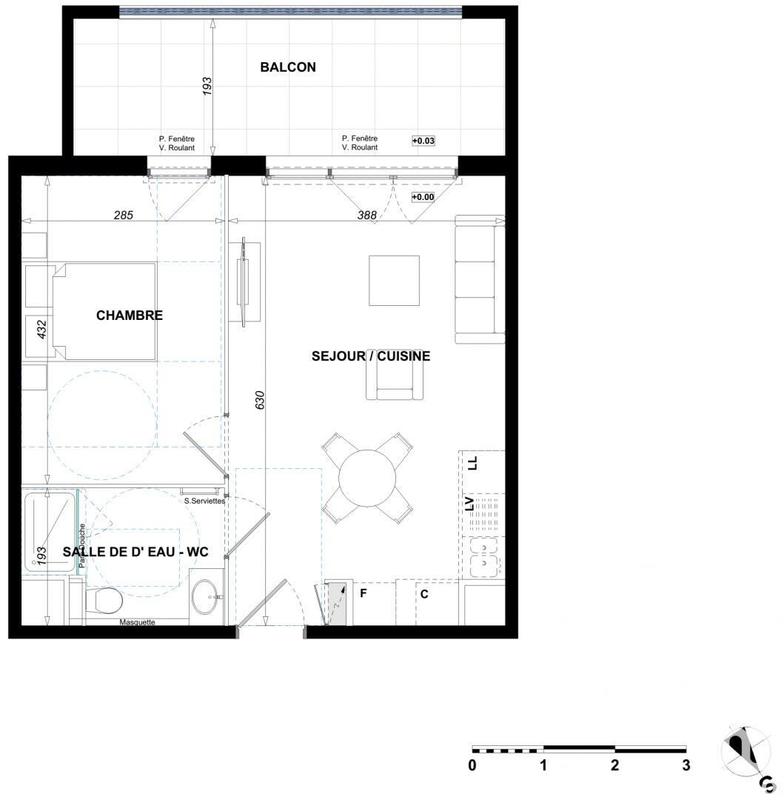 Appartement - 41 m² - 2 pièces