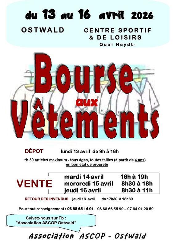 Bourse aux vêtements printemps-été