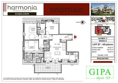 Appartement - 94 m² - 4 pièces