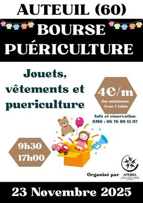 Bourse aux vêtements, jouets et puériculture