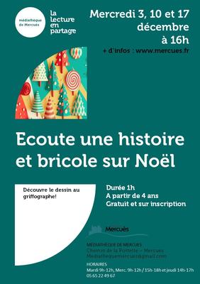 Écoute une histoire et bricole sur Noël
